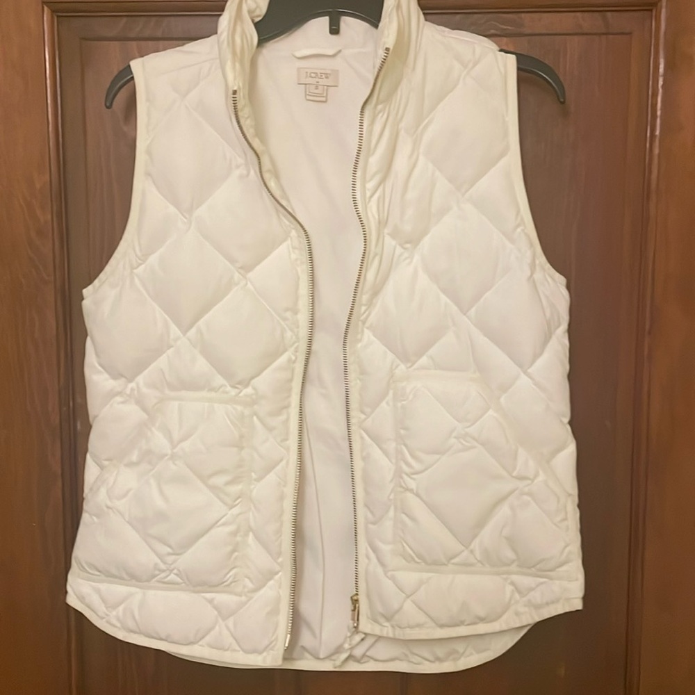 White quilted vest